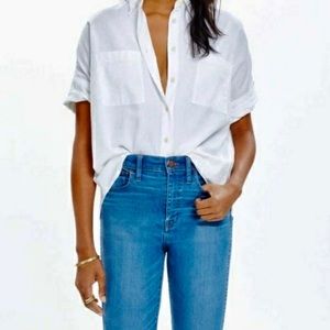 Madewell Bestseller White Cotton Courier Shirt